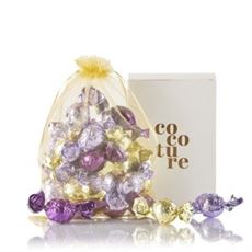 COCOTURE MIXED KUGLER, LILLA, LAVENDEL, GULD GIFTBAGS I COCOTURE BOX