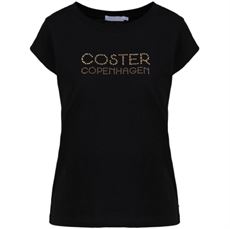 COSTER COPENHAGEN T-SHIRT, T-SHIRT WITH COSTER LOGO IN STUDS, BLACK