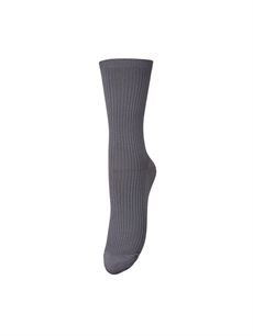 BECK SÖNDERGAARD STRØMPER, TELMA SOLID SOCK, TURBULENCE GRAY