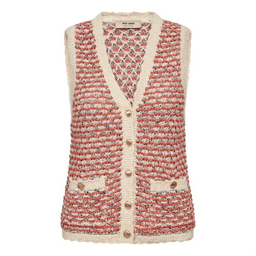 MOS MOSH VEST, MMMIAH KNIT VEST, EMBERGLOW