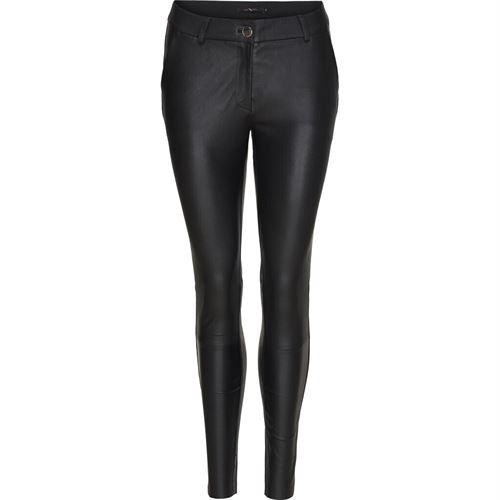 BTF CPH LÆDERBUKSER, STRETCH PANTS WITH POCKETS, BLACK