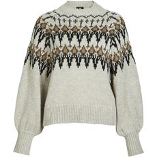 NÜ DENMARK STRIK, ALENA PULLOVER KNIT, BONE MIX