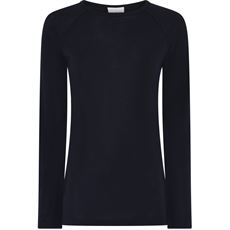 LA ROUGE TOP, SILLE WOOL L/S, BLACK