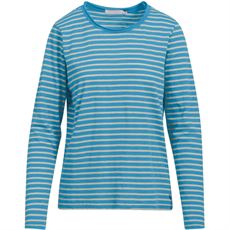 COSTER COPENHAGEN T-SHIRT, STRIPED T-SHIRT W LONG SLEEVES, SPORTY BLUE STRIPE