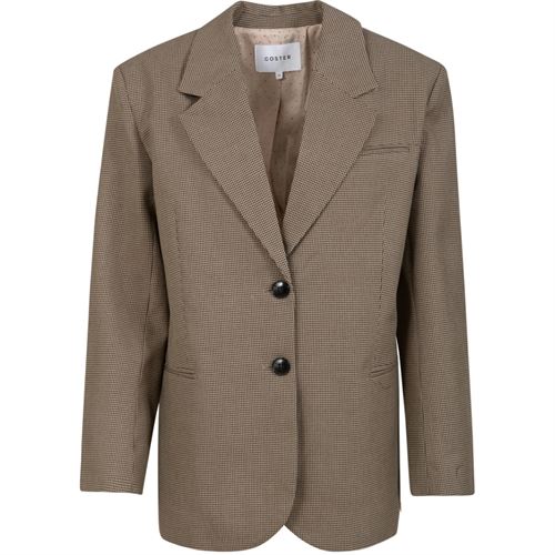 COSTER COPENHAGEN BLAZER, OVERSIZED CHECK BLAZER, BROWN CHECK