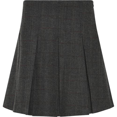 LA ROUGE NEDERDEL, CHECKI SKIRT, BROWN