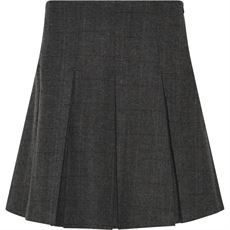 LA ROUGE NEDERDEL, CHECKI SKIRT, BROWN