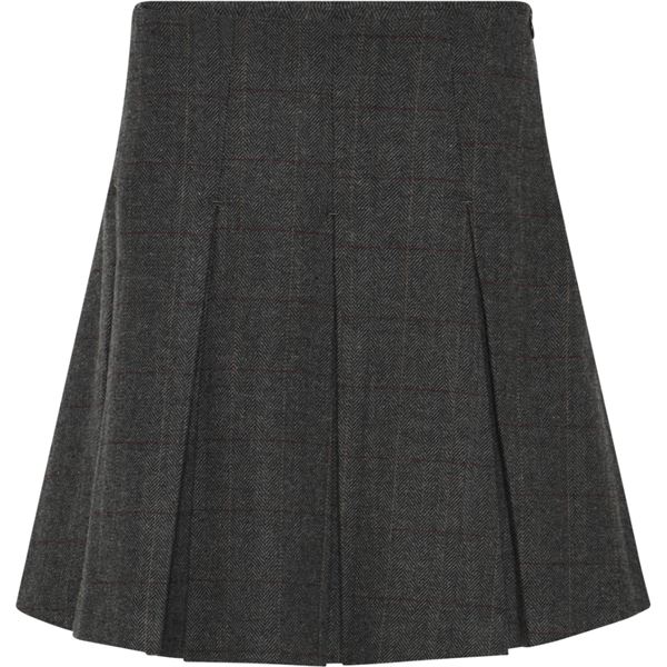 LA ROUGE NEDERDEL, CHECKI SKIRT, BROWN