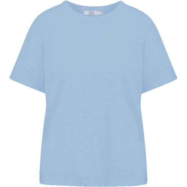 CC HEART ❤️ T-SHIRT, BASIS REGULAR T-SHIRT, POWDER BLUE