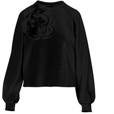 COSTER COPENHAGEN SWEAT, SWEAT MED SCUBA ROSE, BLACK