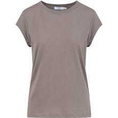 CC HEART ❤️ T-SHIRT, T-SHIRT, BASIS ROUND NECK T-SHIRT, DARK MUD