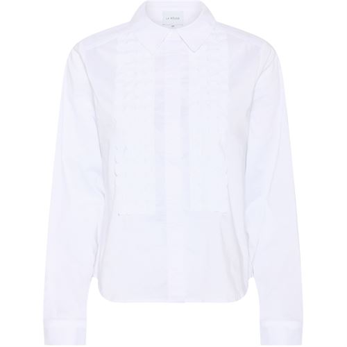 LA ROUGE SKJORTE, LINE SHIRT, WHITE