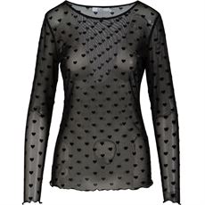 CC HEART ❤️ MESH BLUSE, EVE MESH BLOUSE, BLACK VELVET HEART, BLACK