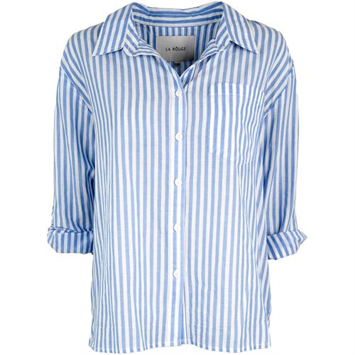 LA ROUGE SKJORTE, PERNILLE SHIRT, BLUE/WHITE STRIPE