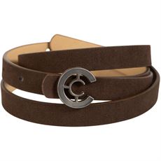 COSTER COPENHAGEN LILLE LOGO BÆLTE, BROWN FAUX 