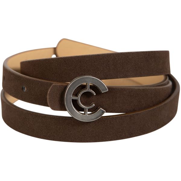 COSTER COPENHAGEN LILLE LOGO BÆLTE, BROWN FAUX 