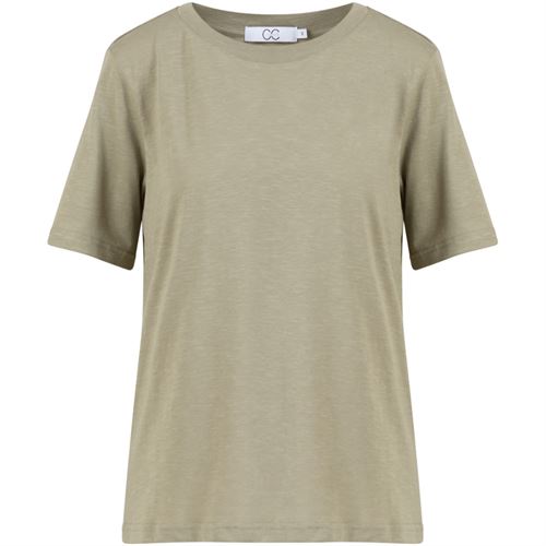 CC HEART ❤️ T-SHIRT, BASIS REGULAR T-SHIRT, DUSTY OLIVE