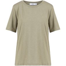 CC HEART ❤️ T-SHIRT, BASIS REGULAR T-SHIRT, DUSTY OLIVE