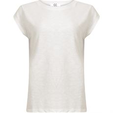CC HEART ❤️ T-SHIRT, BASIS ROUND NECK T-SHIRT, WHITE