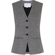 LA ROUGE VEST, LILY WAISTCOAT, BLACK/WHITE