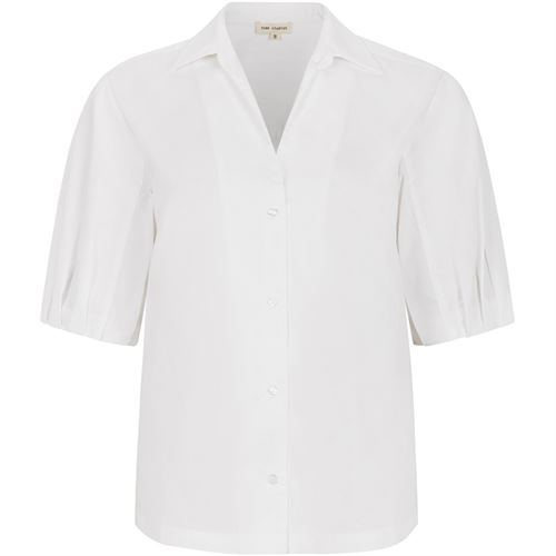 ESMÉ STUDIOS SKJORTE, ESBILLY 2/4 SLEEEVE SHIRT, OFF WHITE