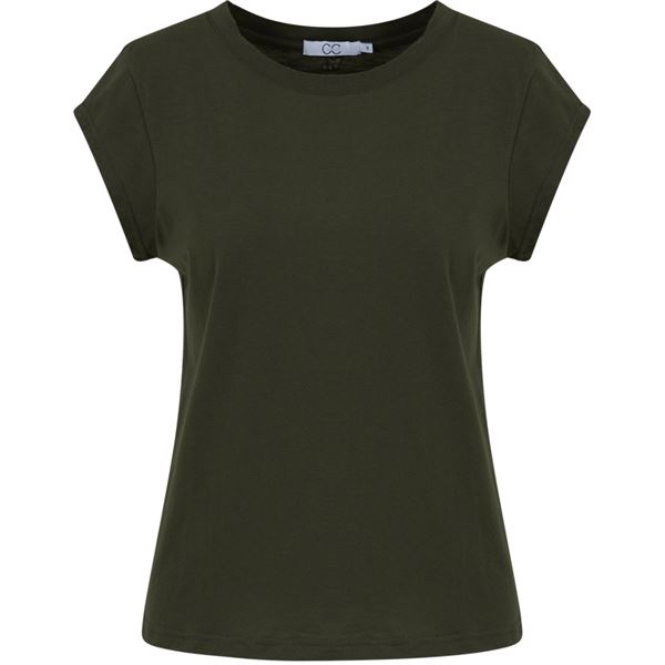 CC HEART ❤️ T-SHIRT, T-SHIRT, BASIS ROUND NECK T-SHIRT, HUNTER GREEN