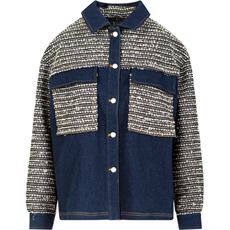 COSTER COPENHAGEN JAKKE, MIX JACQUARD JAKKE, DENIM