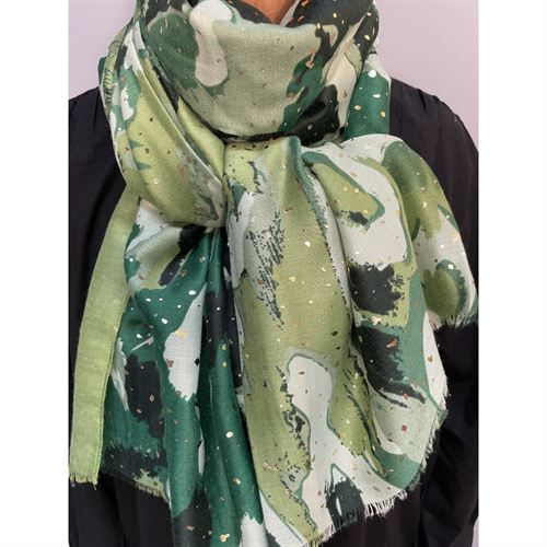 THREE M TØRKLÆDE, SCARVES To23i231, GREEN