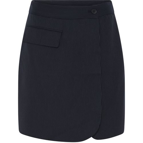 LA ROUGE SHORTS, CATRINE SHORTS, NAVY PINSTRIBE