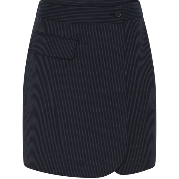 LA ROUGE SHORTS, CATRINE SHORTS, NAVY PINSTRIBE