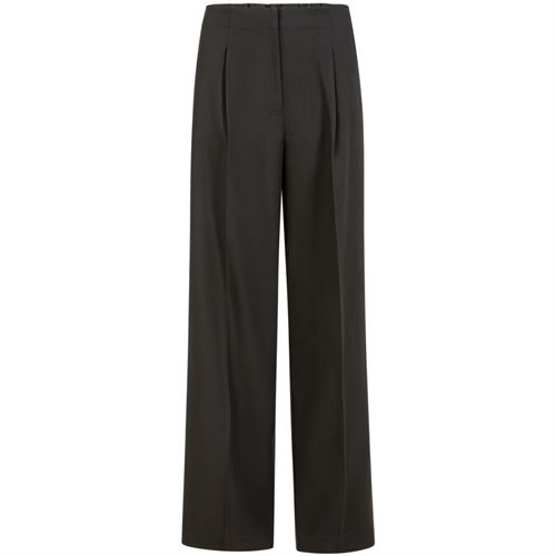 COSTER COPENHAGEN BUKSER, WIDE SUIT PANTS, SILLE FIT, BLACK