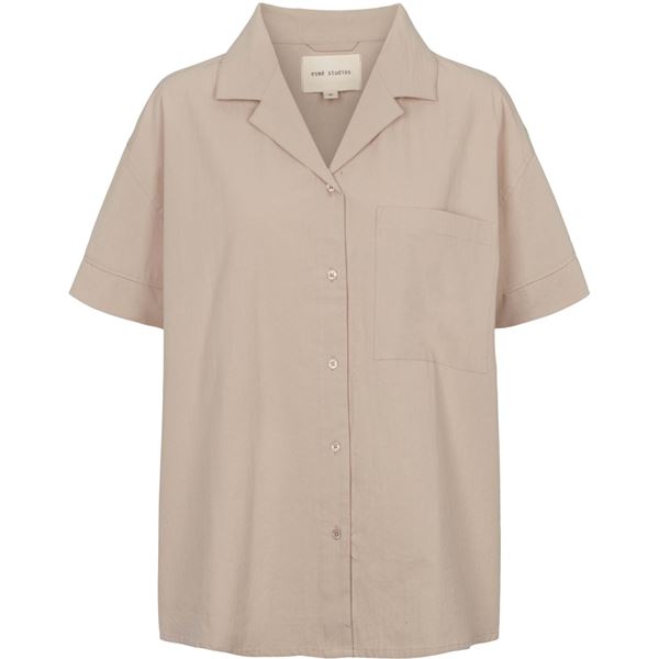 ESMÉ STUDIOS SKJORTE, ESRUBY RESORT SHIRT, CHATEAU GRAY