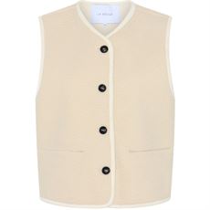 LA ROUGE VEST, TEDDY WAISTCOAT, OFF WHITE