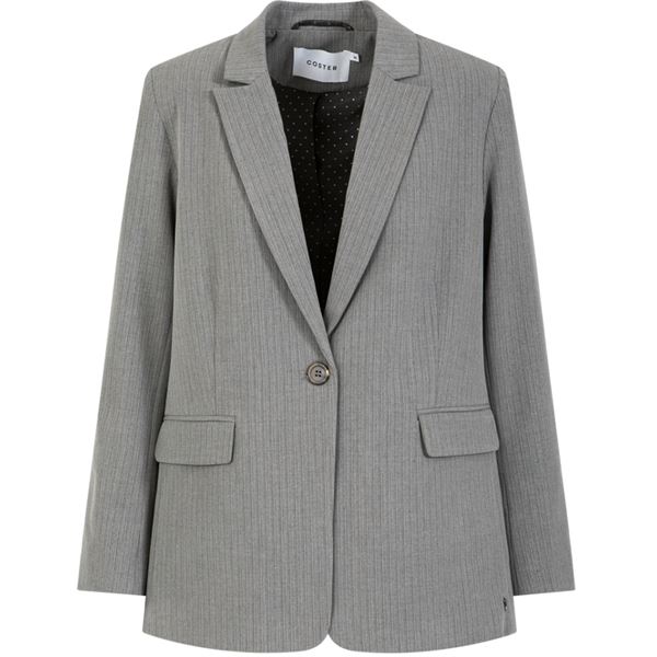 COSTER COPENHAGEN BLAZER, AFSLAPPET BLAZER, MIS GREY PIN STRIPE