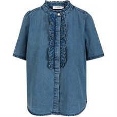 COSTER COPENHAGEN DENIM SKJORTE, SOFT DENIM SHIRT, DENIM BLUE