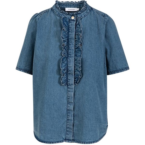 COSTER COPENHAGEN DENIM SKJORTE, SOFT DENIM SHIRT, DENIM BLUE