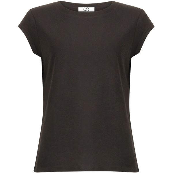 CC HEART ❤️ T-SHIRT, BASIS ROUND NECK T-SHIRT, BLACK