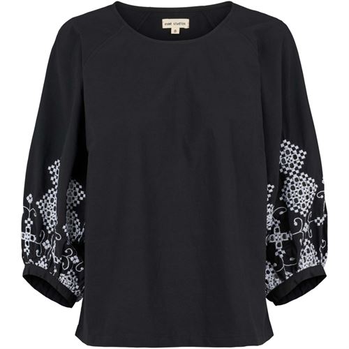 ESMÈ STUDIOS BLUSE, ESNOVELLE BLOUSE GOTS, BLACK