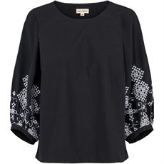 ESMÈ STUDIOS BLUSE, ESNOVELLE BLOUSE GOTS, BLACK
