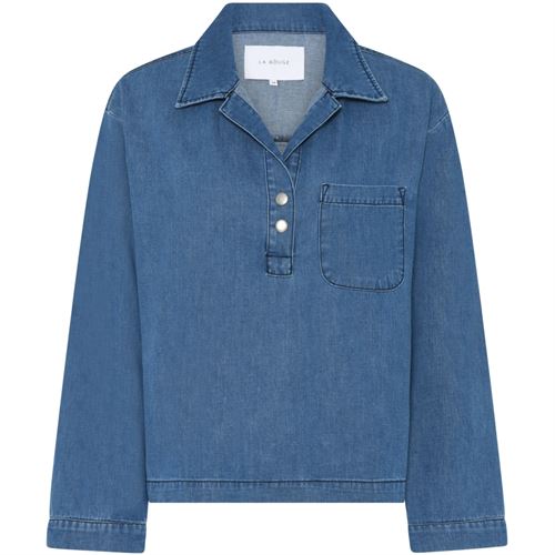 LA ROUGE SKJORTE, PETRA SHIRT, BLEACH DENIM