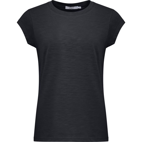 CC HEART ❤️ T-SHIRT, BASIS ROUND NECK T-SHIRT, DARK STONE GREY