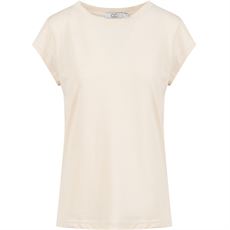 CC HEART ❤️ T-SHIRT, BASIS ROUND NECK T-SHIRT, CREME