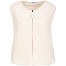 CC HEART ❤️ VEST, JAMIE FLEECE VEST, OFF WHITE