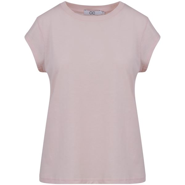 CC HEART ❤️ T-SHIRT, T-SHIRT, BASIS ROUND NECK T-SHIRT, DAISY PINK