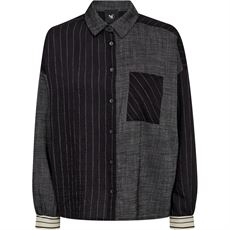 NÜ DENMARK SKJORTE, ABINA SHIRT L/S, BLACK MIX