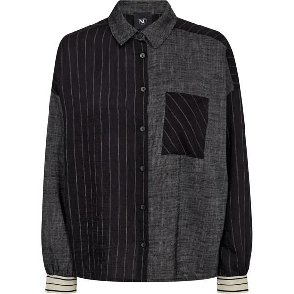 NÜ DENMARK SKJORTE, ABINA SHIRT L/S, BLACK MIX