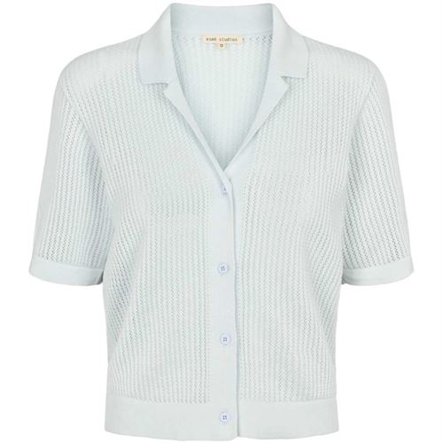 ESMÈ STUDIOS CARDIGAN, ESNOLA SS KNIT CARDIGAN GOTS, PALE BLUE