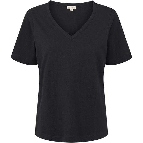 ESMÈ STUDIOS T.SHIRT, ESSIGNE V-NECK T-SHIRT, BLACK