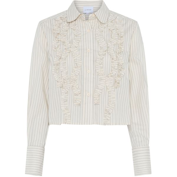LA ROUGE SKJORTE, CANDY CROPPED SHIRT, SAND STRIPE