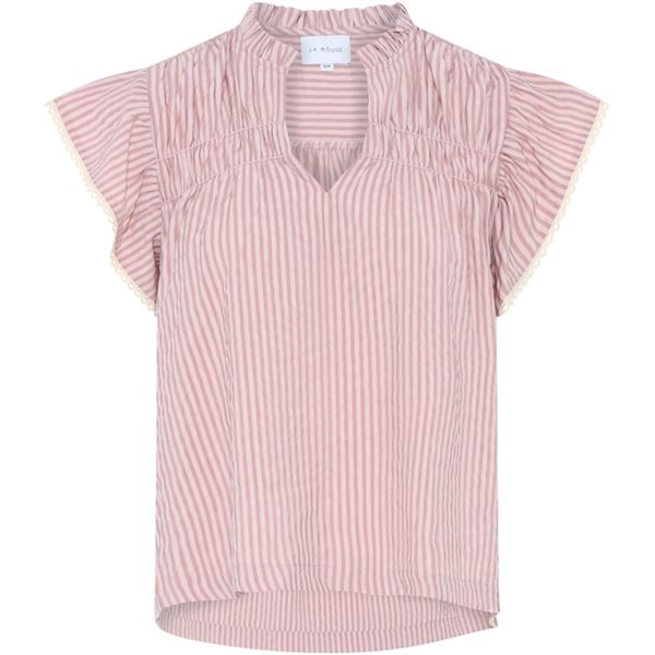 LA ROUGE TOP, CECILIE TOP, PINK STRIPE